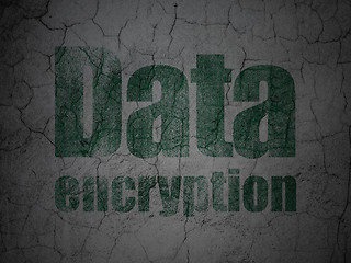 Image showing Privacy concept: Data Encryption on grunge wall background