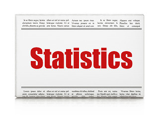 Image showing Business concept: newspaper headline Statistics