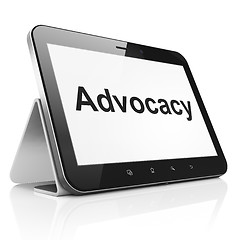 Image showing Law concept: Advocacy on tablet pc computer