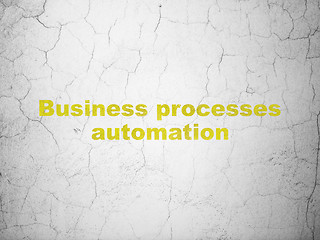 Image showing Business concept: Business Processes Automation on wall background