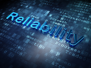 Image showing Finance concept: Blue Reliability on digital background