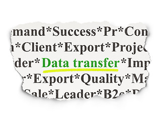 Image showing Data concept: Data Transfer on Paper background