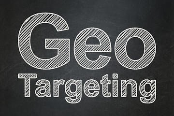 Image showing Finance concept: Geo Targeting on chalkboard background