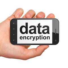 Image showing Protection concept: Data Encryption on smartphone