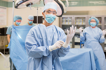 Image showing Portrait of Surgeon in Operating Theater