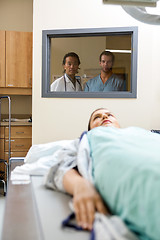 Image showing Medical Team Monitoring Patient Getting Xray