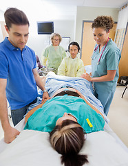 Image showing Happy Birth of Baby in Hospital