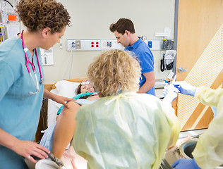 Image showing Medical Team Delivering Baby