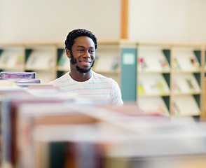 Image showing Librarian Looking Away In Library