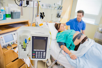 Image showing IV and Epidural Equipment on Maternity Ward