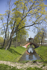Image showing Tsarskoe Selo. Krestovy Bridge in the Upper Garden