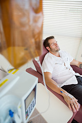 Image showing Male Patient Receiving Chemotherapy