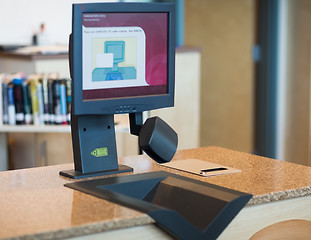 Image showing Automatic Checkout in Library