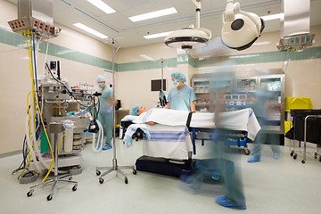 Image showing Operating Suite Preparation with Motion Blur