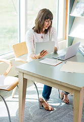 Image showing Female Student Studying In Library