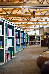 Image showing Book Shelves In Library