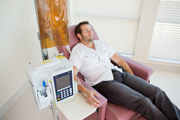 Image showing Patient Receiving Chemotherapy Through IV Drip