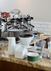 Image showing Coffeemaker In Coffeeshop