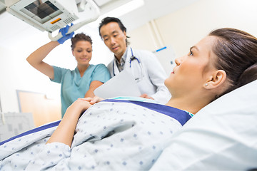 Image showing Medical Team Taking Patient's Xray