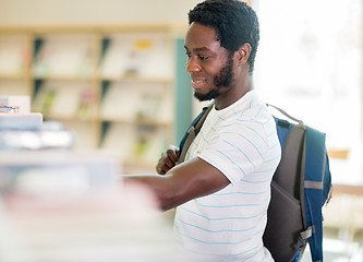 Image showing Student Choosing Book At Library