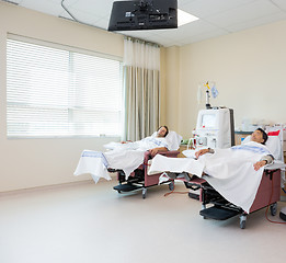 Image showing Patients Receiving Renal Dialysis In Hospital Room