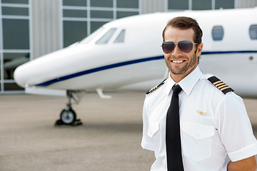 Image showing Confident Pilot Smiling