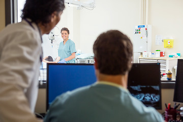 Image showing Medical Team In CT Scan Lab