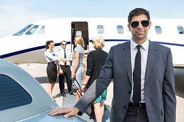 Image showing Confident Businessman At Airport Terminal