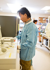 Image showing Male Researcher Working In Laboratory