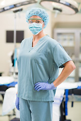 Image showing Portrait of Anesthesiologist in Surgical Theater