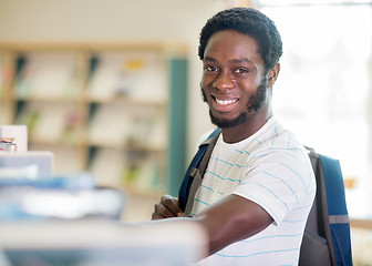 Image showing Happy Student In Bookstore