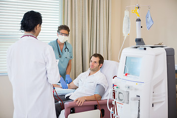 Image showing Medical Team With Patient Undergoing Renal Dialysis