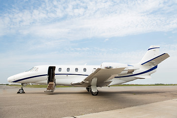 Image showing Private Jet Parked At Terminal