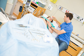 Image showing Giving Birth in Hospital