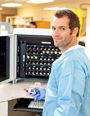 Image showing Lab Tech Doing Hematology Analysis