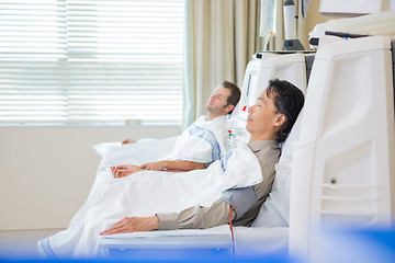 Image showing Male Patients Undergoing Renal Dialysis