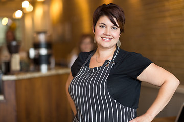 Image showing Happy Coffee Shop Owner