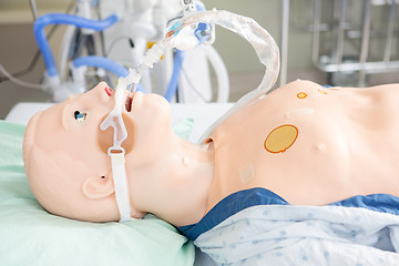 Image showing Endotracheal Tube Attached To Dummy