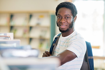 Image showing African American Student In Library