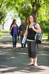 Image showing Portrait Of University Student Standing On Campus