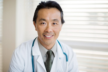 Image showing Cancer Specialist With Stethoscope Around Neck In Hospital