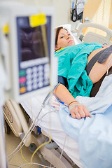 Image showing Pregnant Woman with Epidural