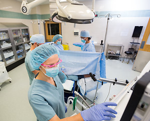 Image showing Anesthesiologist in Surgical Theater