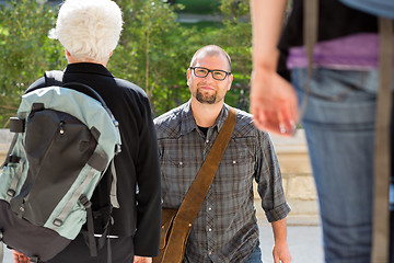 Image showing Confident Student Walking On College Campus