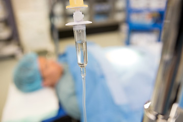 Image showing Closeup Of Saline Drip