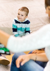 Image showing Boy Listening To Teacher In Library