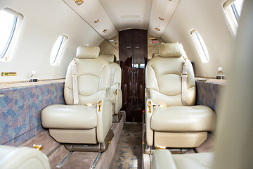 Image showing Interior Of Private Jet