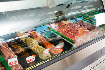 Image showing Meat Displayed In Butcher's Shop