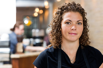Image showing Confident Female Owner At cafe