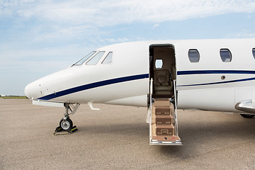 Image showing Business Jet With Open Door